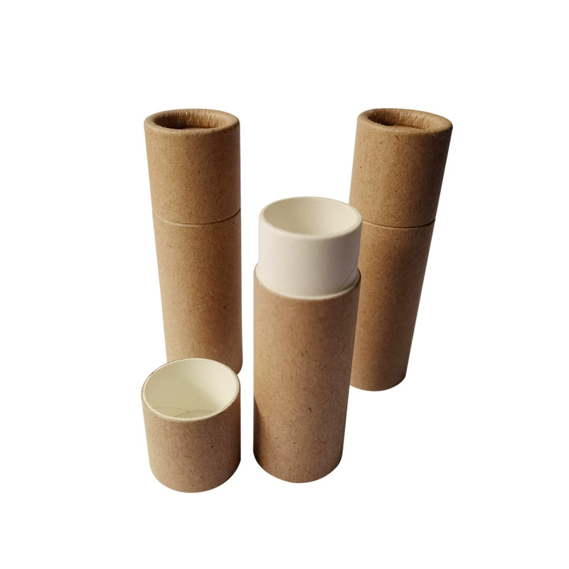 Eco Friendly Kraft Cardboard Push Up Paper Tube For Lip Balm