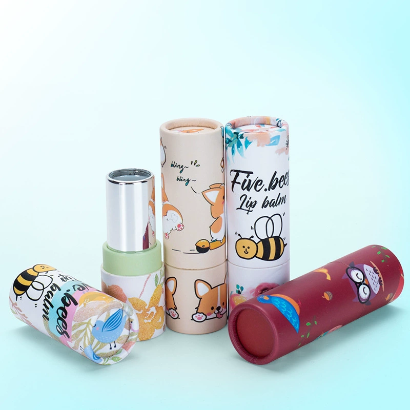 Custom Twisted Push Up Paper Tubes Lipstick Lip Balm Deodorant Container Packaging