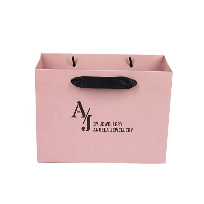 Custom Luxury Gift Garment Jewellery Paper Shopping Bags With Logo Printing