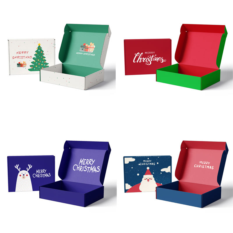 Custom Logo Premium Christmas Gift Box Cardboard Mailer Box Mystery Paper Mailing Boxes For Packaging