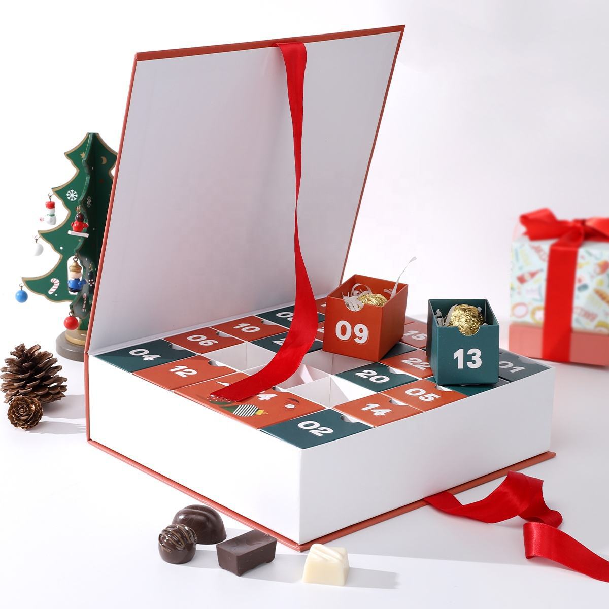 Advent Calendar Chocolate Box Kid Gift Packaging Box Custom Chocolate Advent Calendar