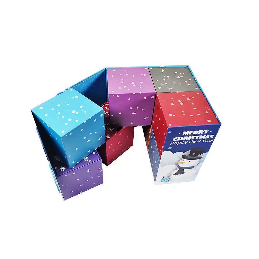 Cube Advent Calendar Box Cube Gift Packaging Box Custom Advent Calendar