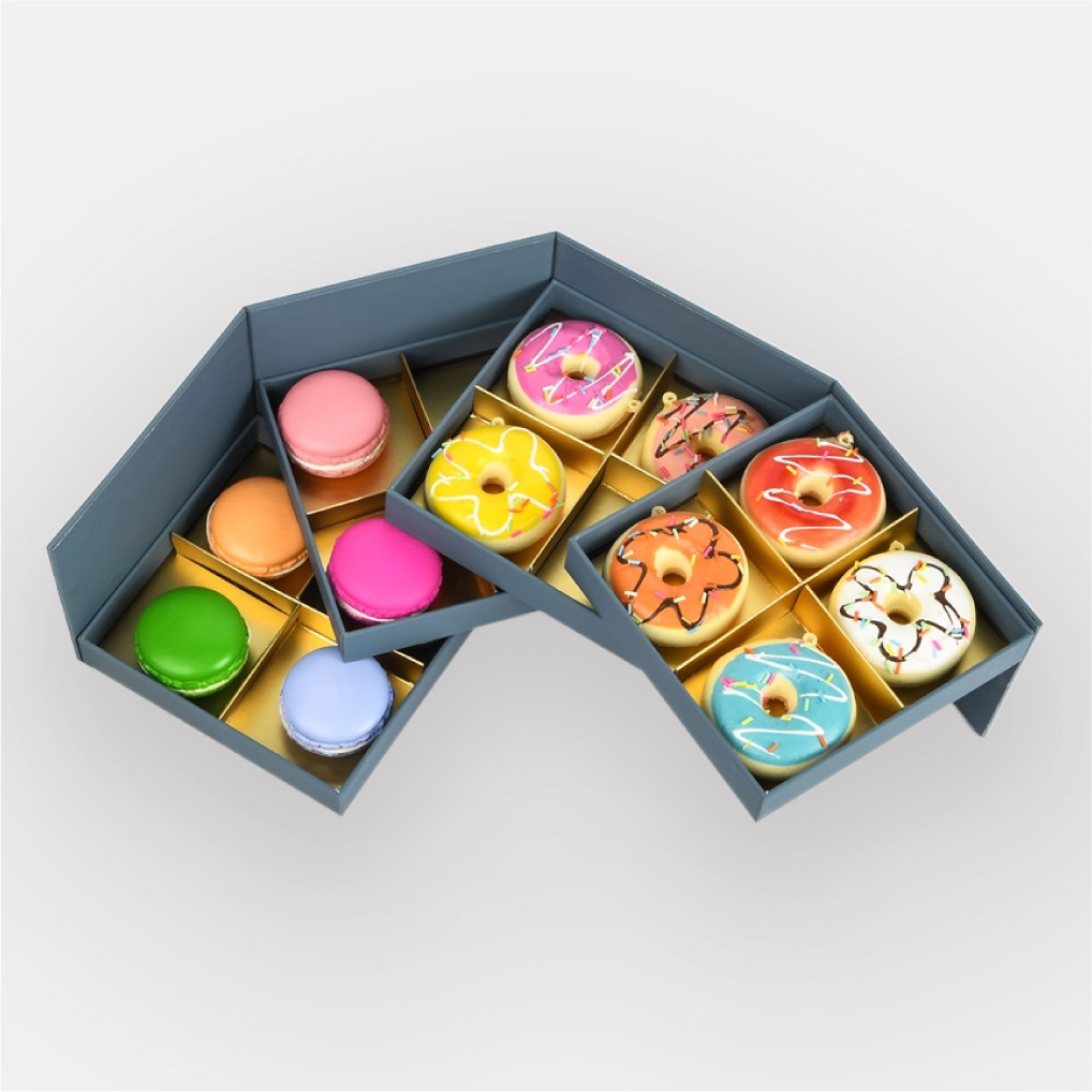 Luxury 4 Layer Rotatable Cardboard Paper Creative Box, Wholesale Multi-layer Chocolate Sweets Candy Macaron Storage Gift Box